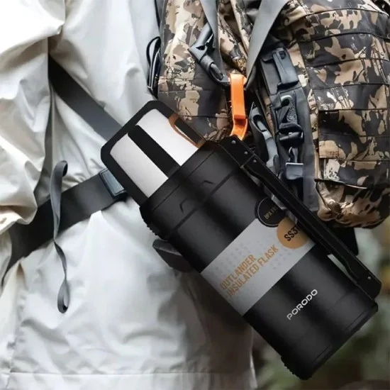 Porodo Lifestyle Outlander Insulation Flask 2 liter - Black
